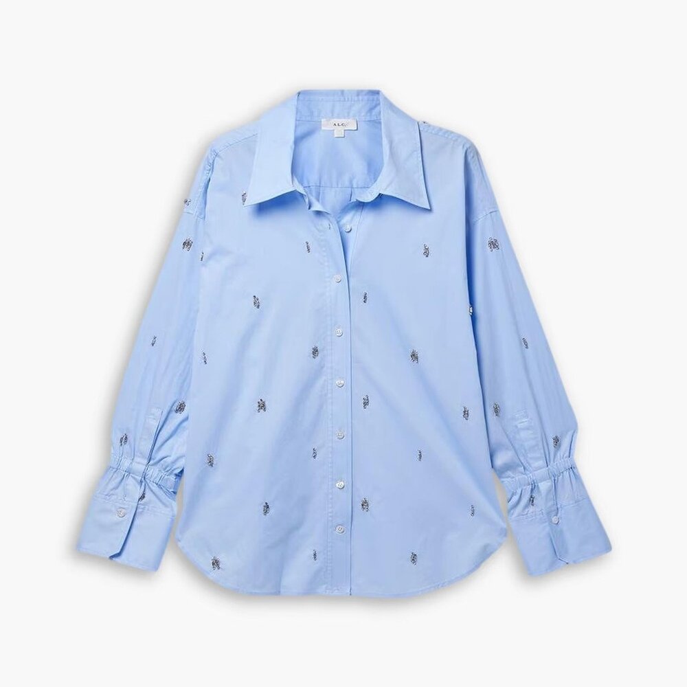 A.L.C. Light Blue Shirt embellish with crystals sold out!
